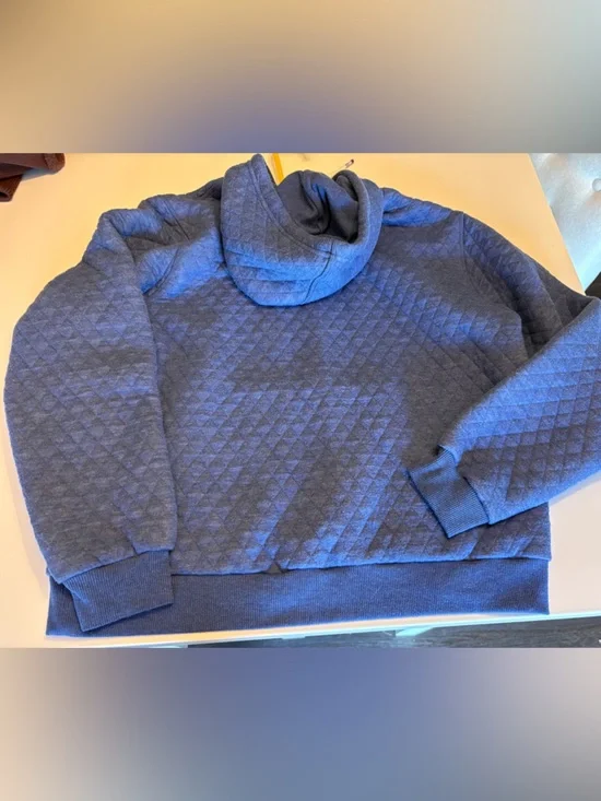 Marine Layer Corbet blue quilted hoodie size medium washwear noted - Picture 7 of 7